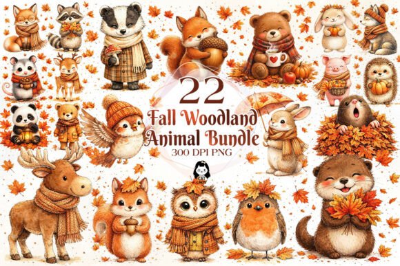 Download Autumn Fall Woodland Animals PNG Clipart - Clipart Collection