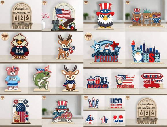 Download Patriotic Stand Decor SVG Bundle - Bundle Collection