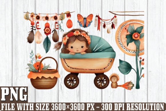 Download Watercolor Boho Baby Clipart - Clipart Collection