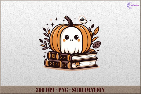 Download Cute Ghost Bookish PNG Halloween Clipart - Clipart Collection