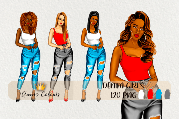 Download Denim Girl Clipart - Clipart Collection