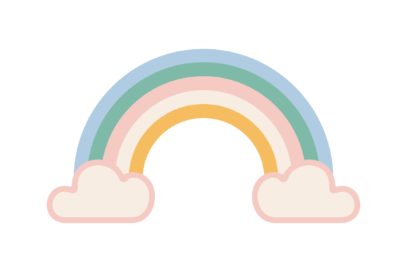 Download Pastel Rainbow Clipart - Clipart Collection
