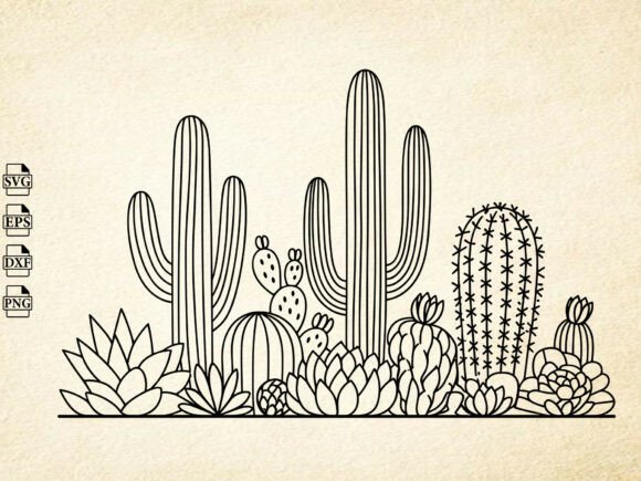 Download Cactus SVG, Hand Drawn Desert Clipart - Clipart Collection