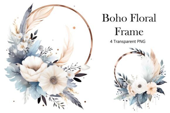 Download Watercolor Moon Clipart with Flowers - Clipart Collection