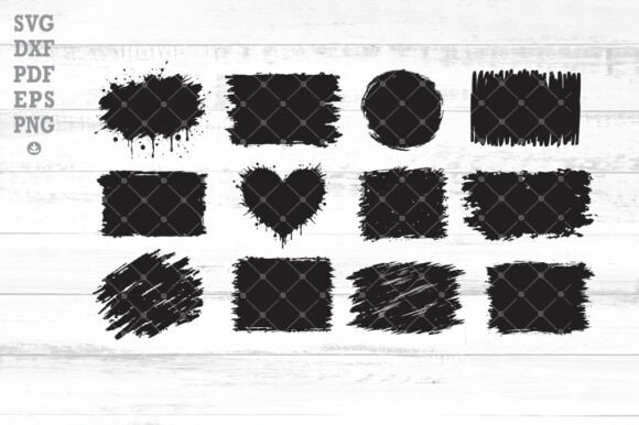 Download 12 Grunge Brush Stroke SVG Bundle - Bundle Collection