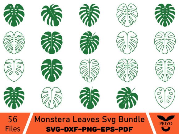 Download Monstera Leaves Svg Bundle - Bundle Collection