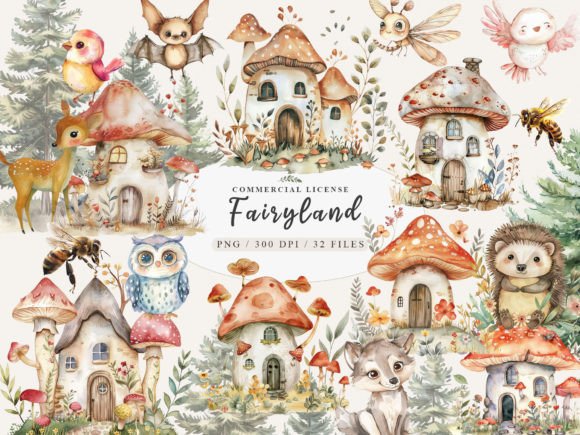 Download Woodland Baby Animal, Mushroom Clipart - Clipart Collection
