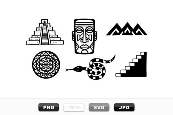 Download Aztec Tribal Icon Clipart Set - Clipart Collection