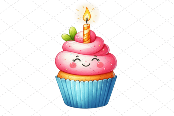 Download Birthday Cupcake Watercolor Clipart - Clipart Collection